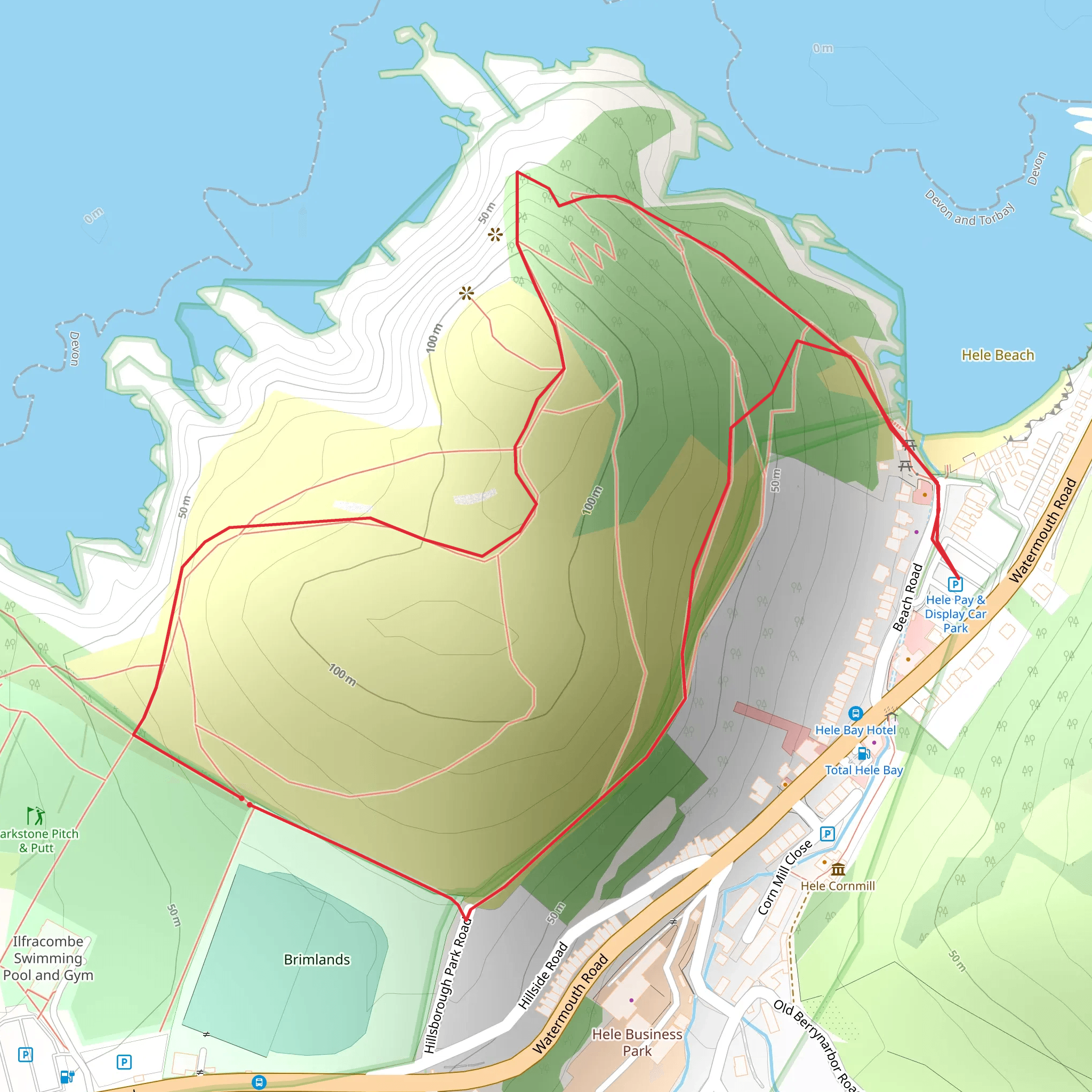 Hillsborough's Sleeping Elephant Walk mobile static map