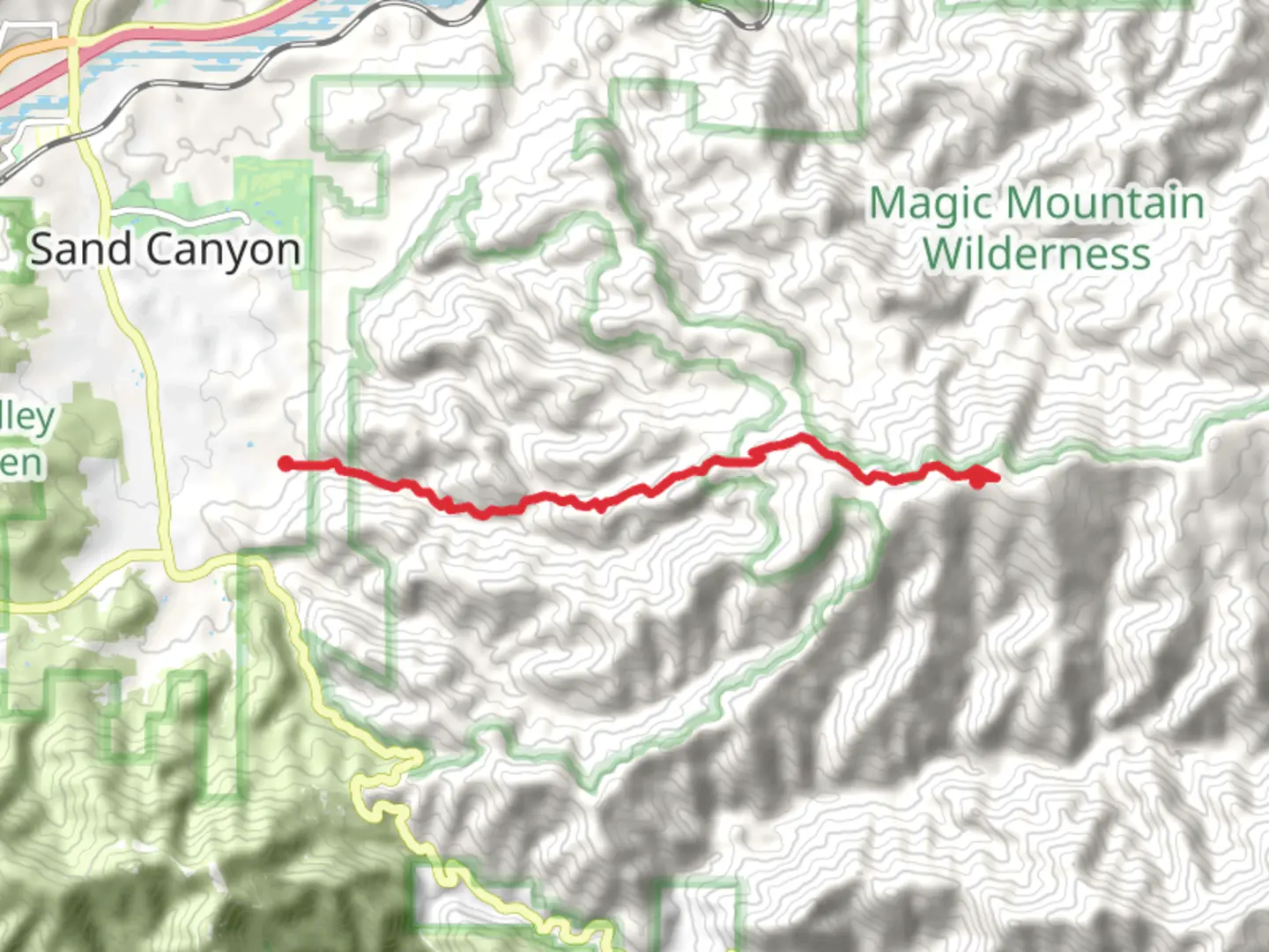 An image depicting the trail Iron Canyon Trail and its surrounding area.
