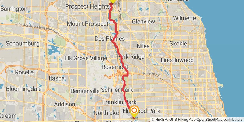 Des Plaines River Trail stage 4 Map