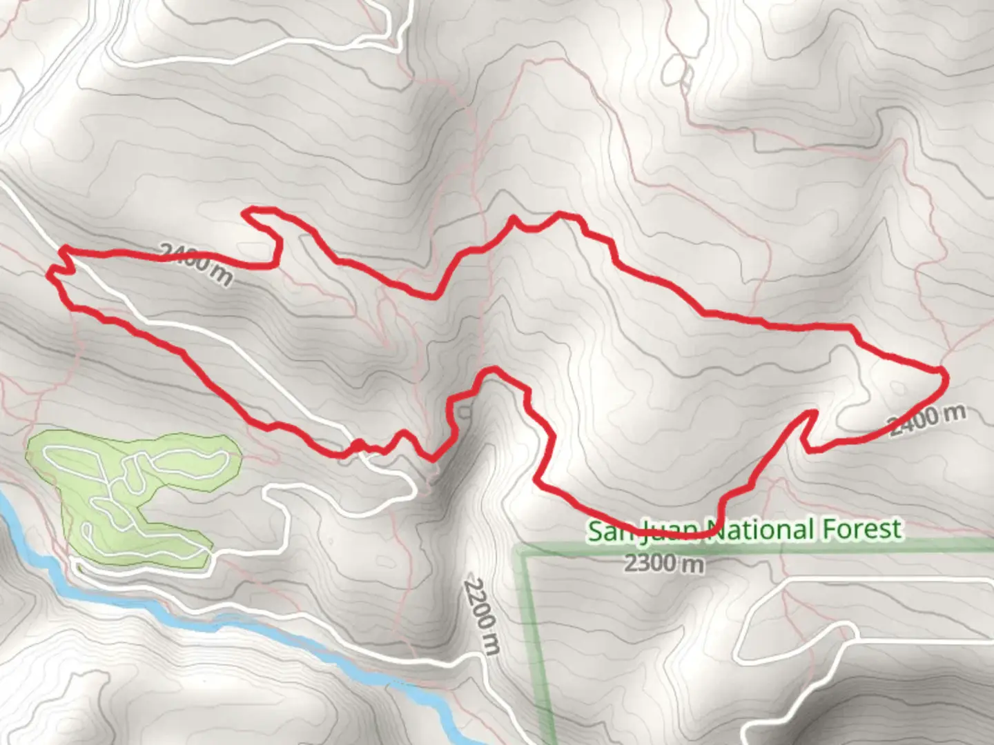 An image depicting the trail Pine Chute, Log Chutes 2 and 1 Loop Trail and its surrounding area.