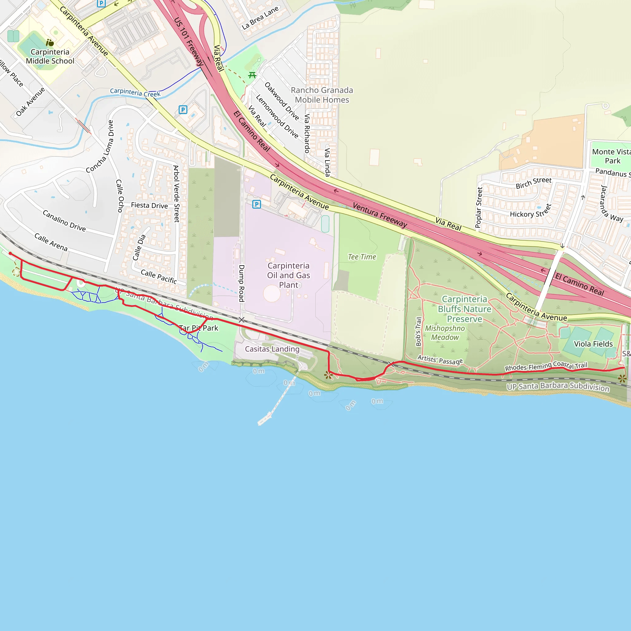 Rhodes - Fleming Coastal Trail mobile static map