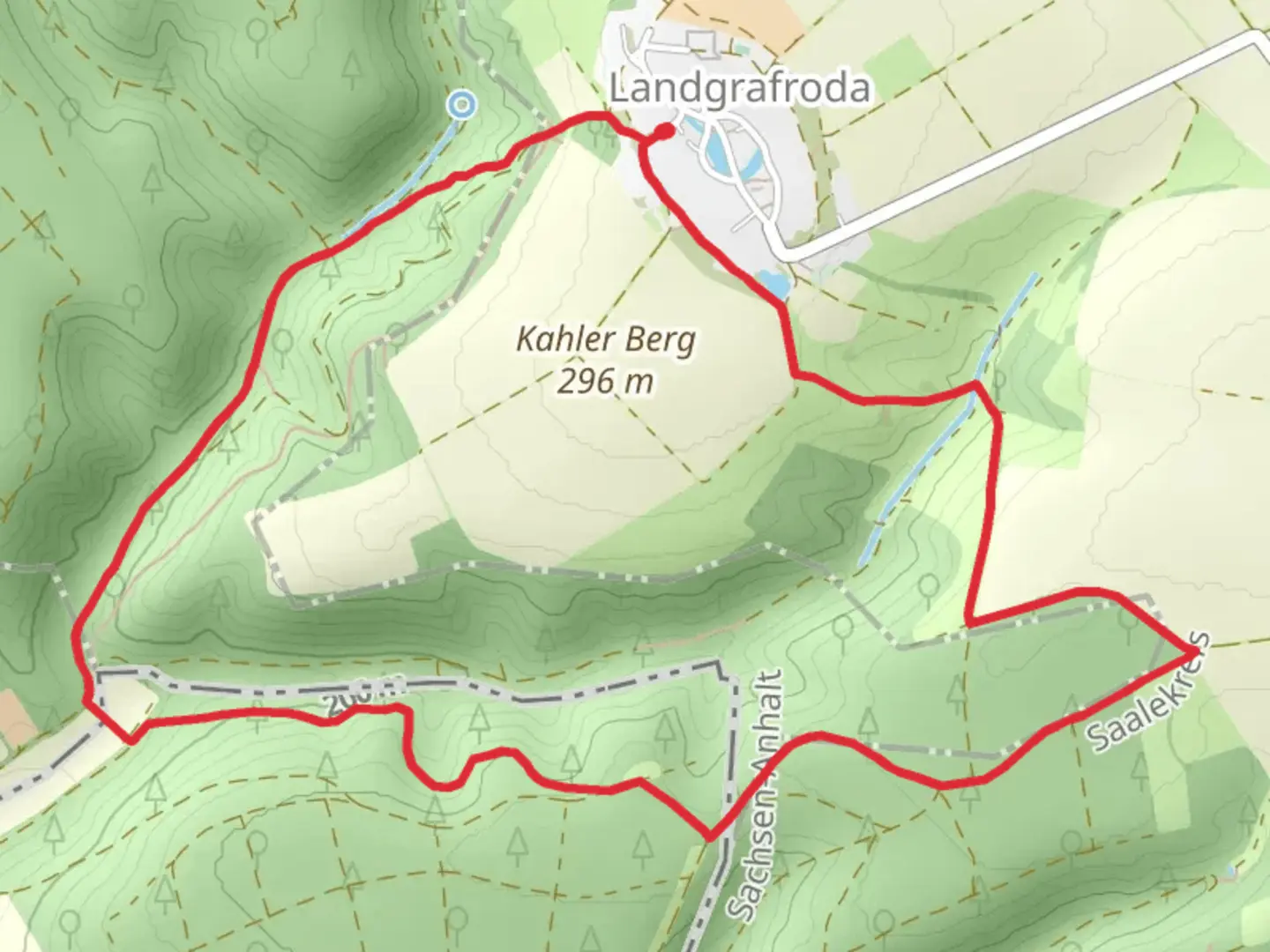 An image depicting the trail Maerzenbechrtalweg and Fuchsweg and its surrounding area.