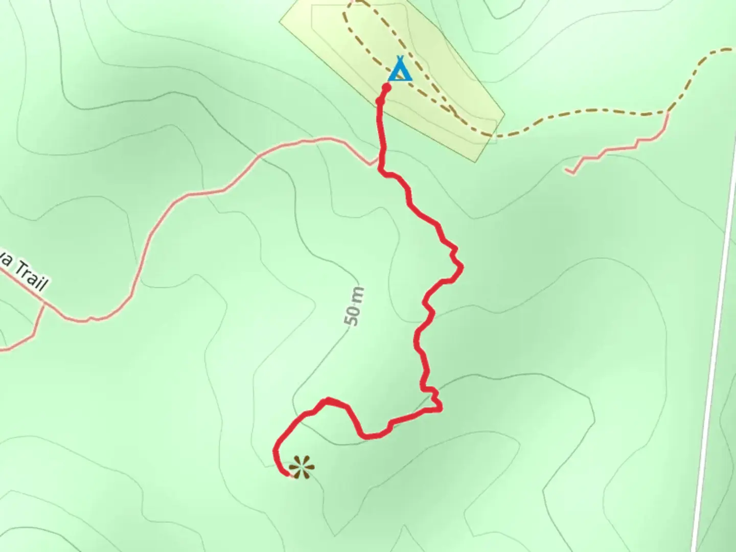 An image depicting the trail Weeping Rock Trail and its surrounding area.