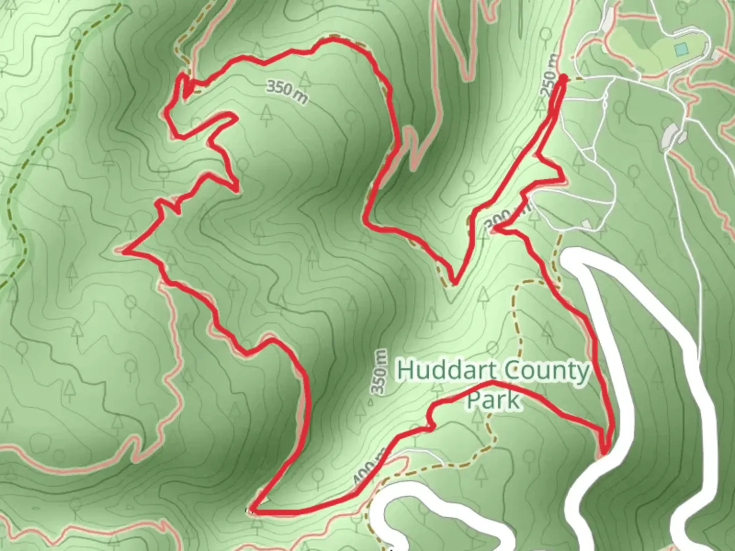 An image depicting the trail Dean - Crystal Springs - Campground Loop Trail and its surrounding area.