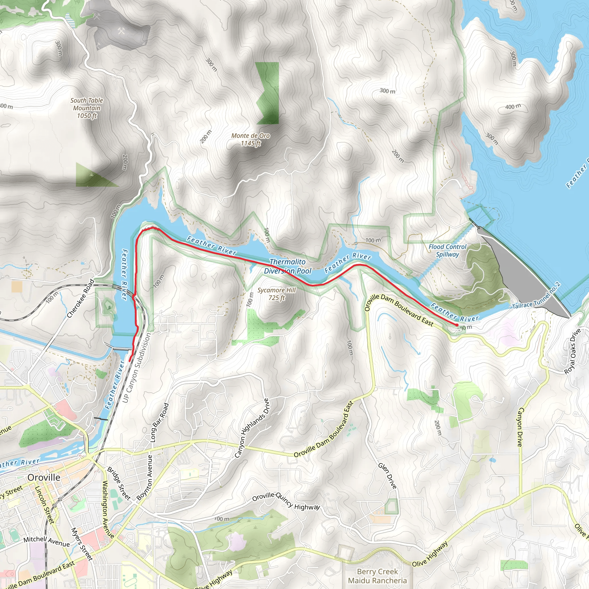 Brad Freeman Trail mobile static map