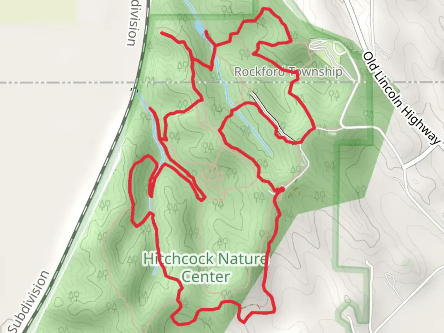 An image depicting the trail Badger Ridge, Heritage and Dozer Cut Loop Trail and its surrounding area.