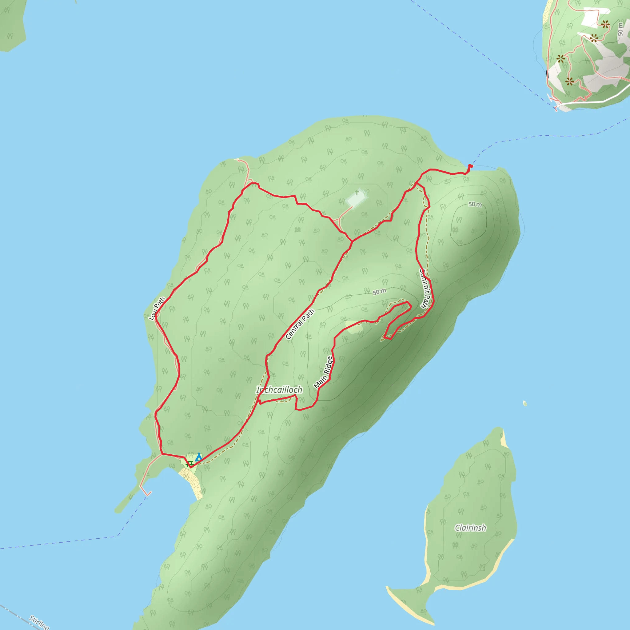 Inchcailloch Route mobile static map
