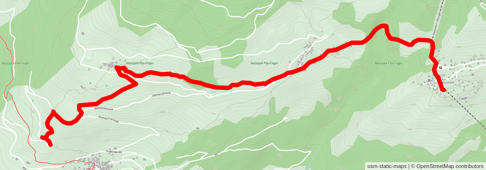 Susten - Leuk to Jeizinen Trail stage 2 Map