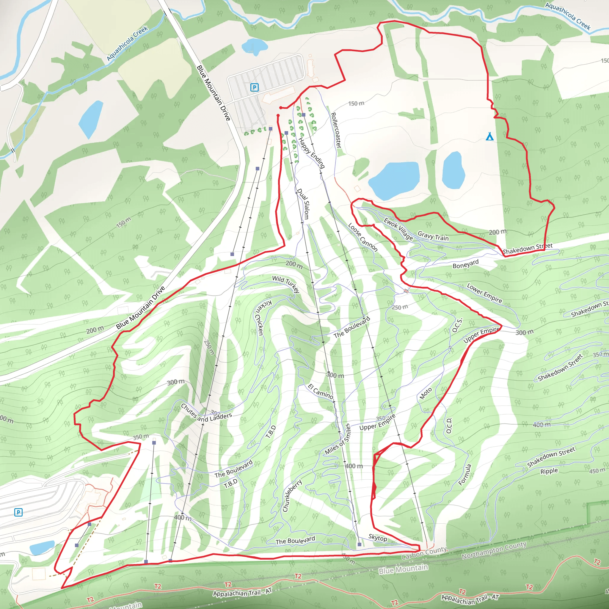 Aquashicola Creek Loop mobile static map