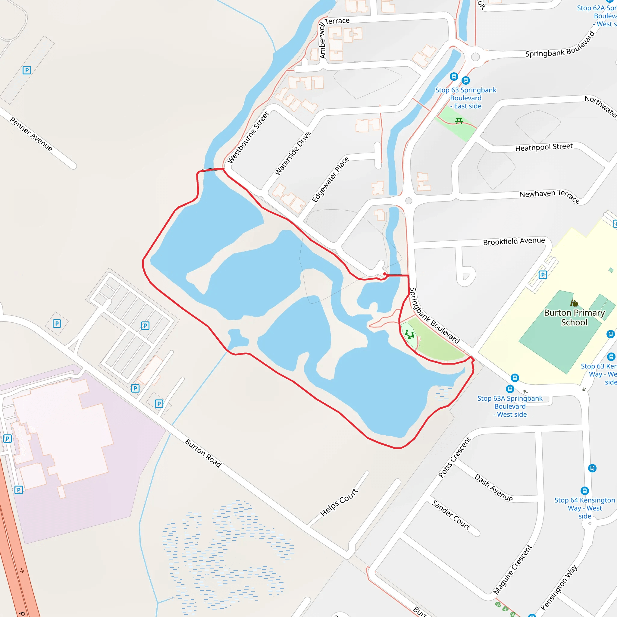 Springbank Boulevard Reserve Loop mobile static map