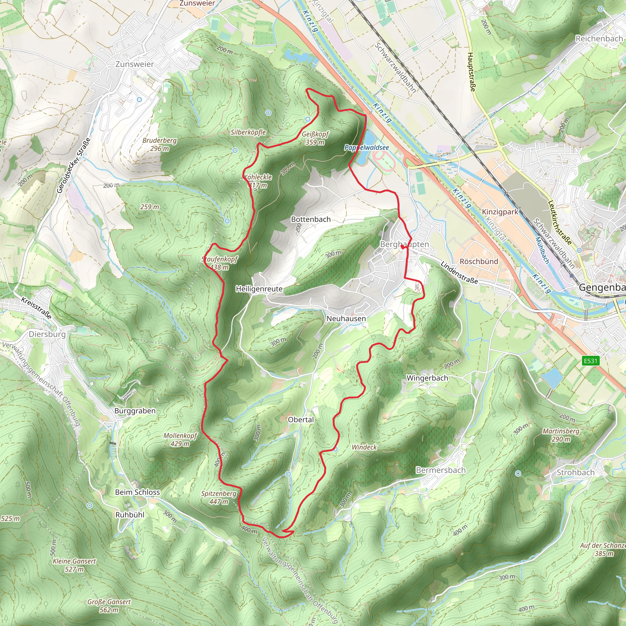 Sagen Rundweg Steinfirst and Talblick - Wolfsgrube mobile static map