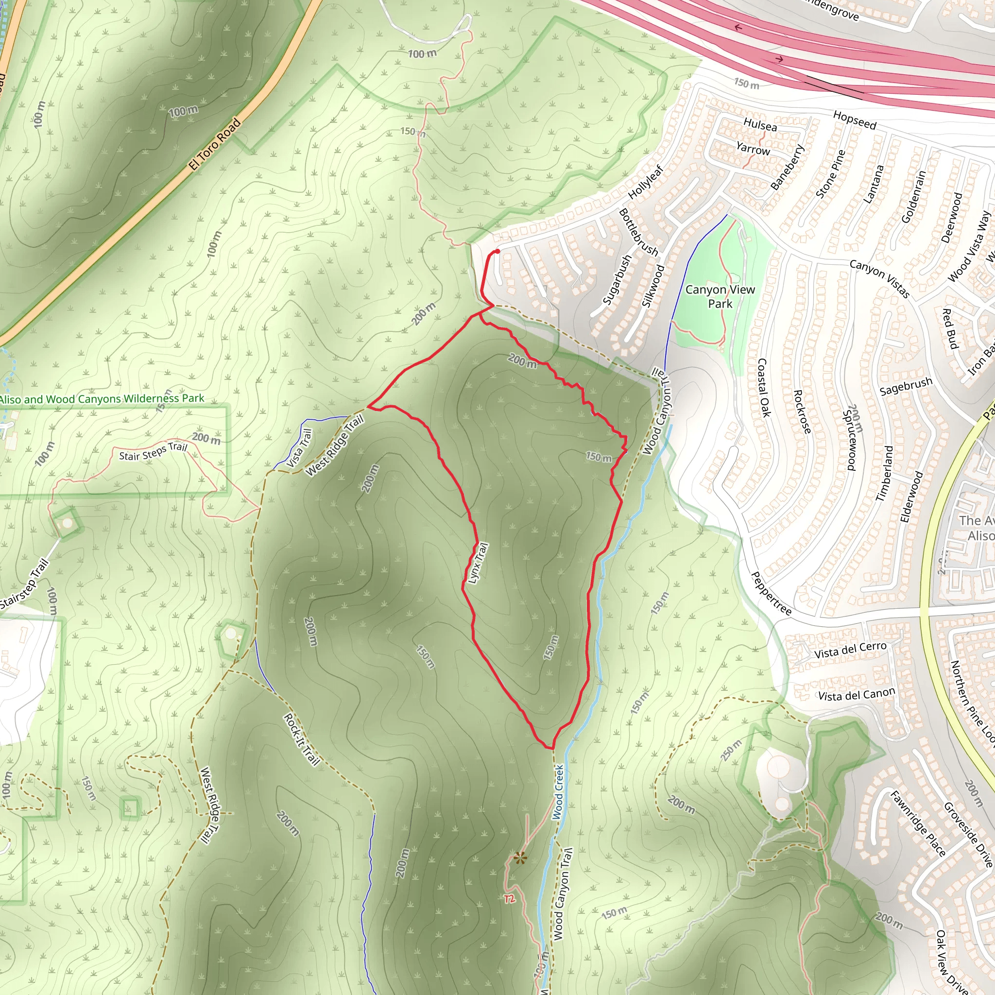 West Ridge, Cholla and Lynx Loop Trail mobile static map