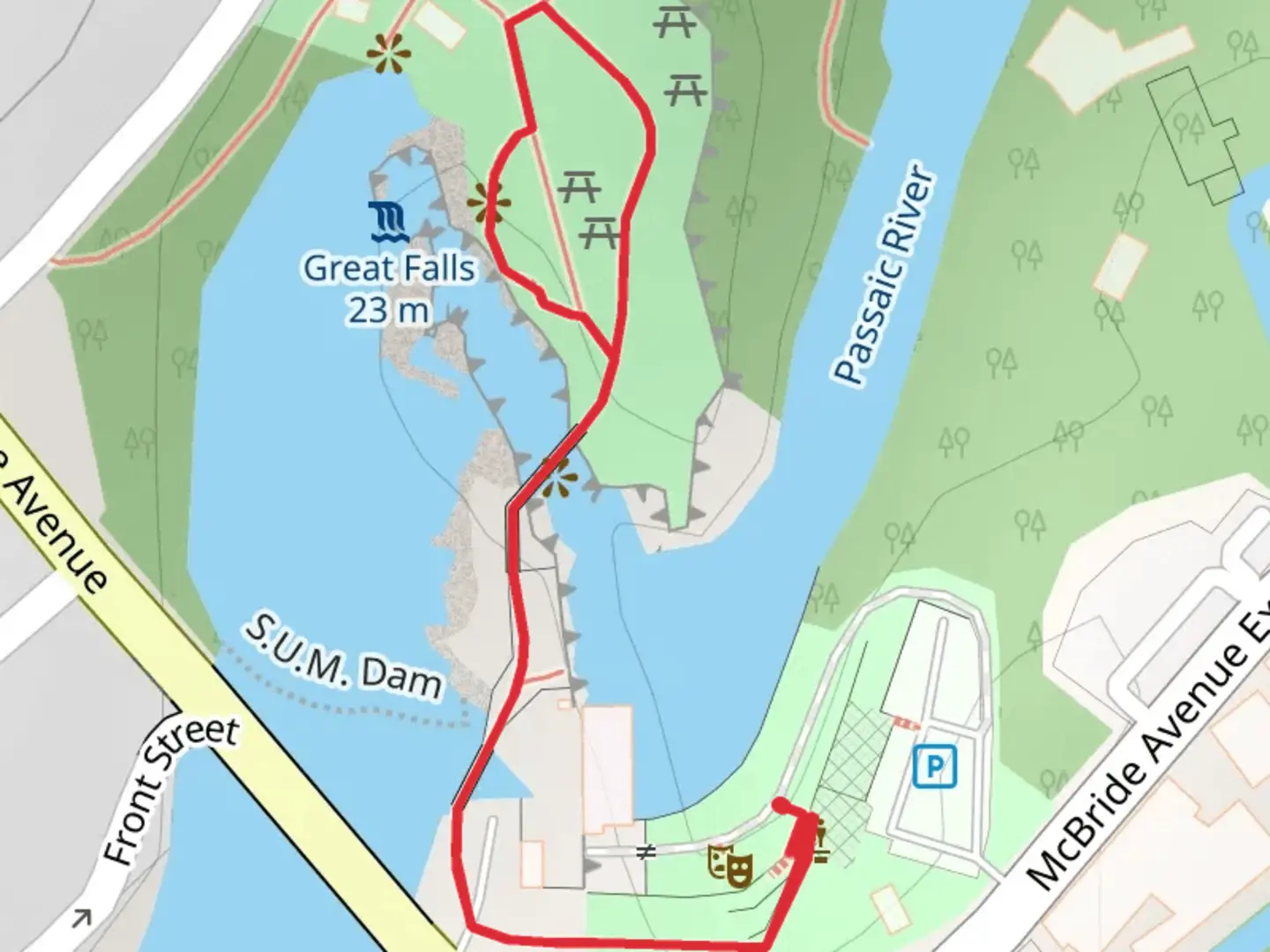 An image depicting the trail Mary Ellen Kramer Park Loop and its surrounding area.