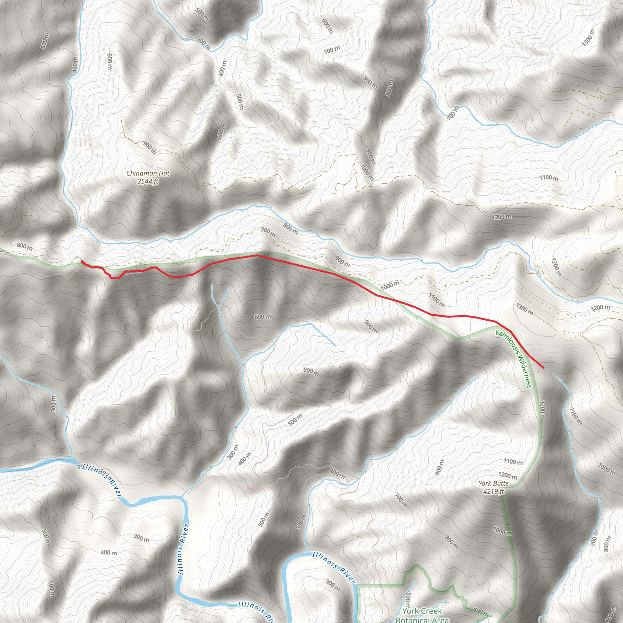 Mud Springs via Illinois River Trail mobile static map