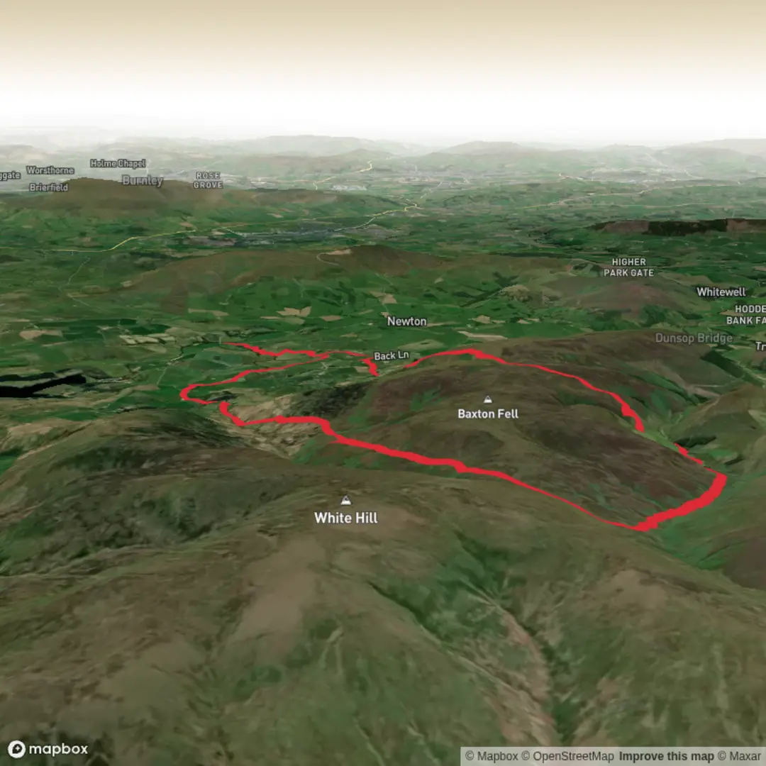 An image depicting the trail Baxton Fell Loop from Slaidburn and its surrounding area.