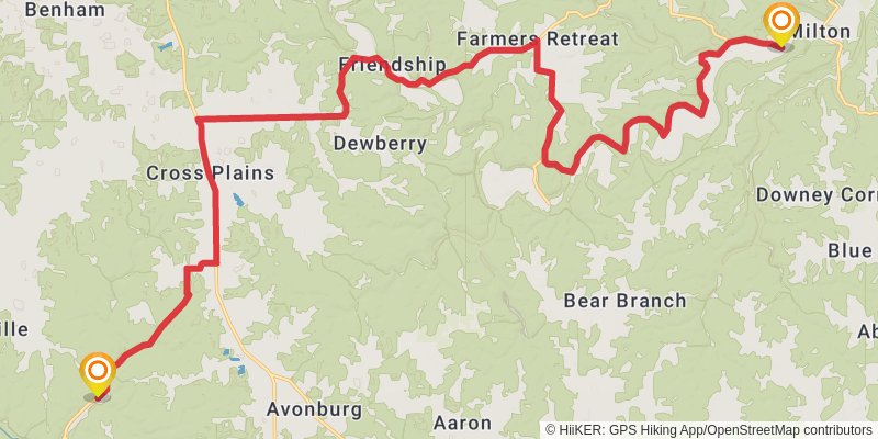 American Discovery Trail - South stage 2 Map