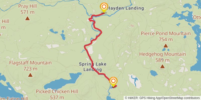 Maine Hut Trail - North stage 2 Map