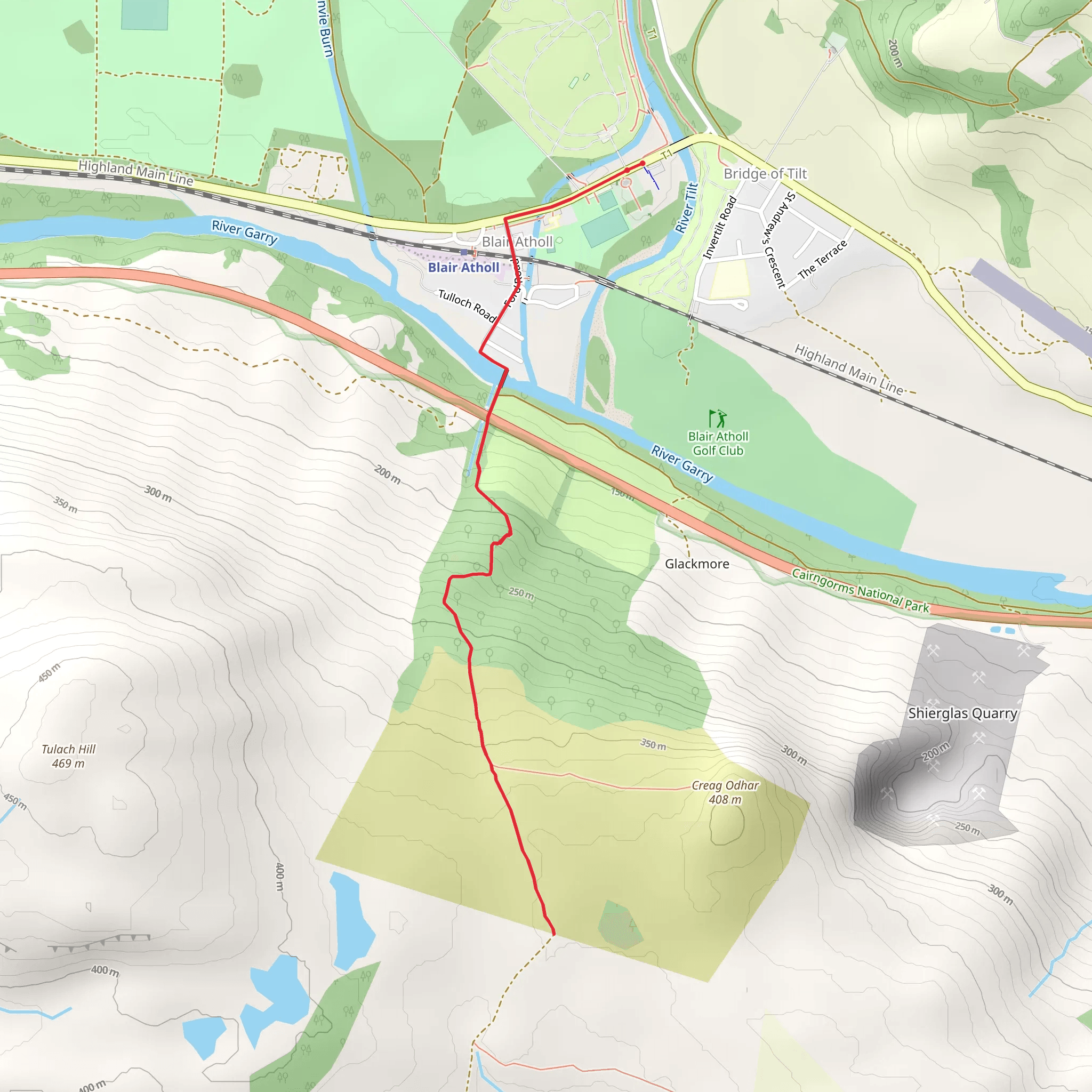 Tulach Viewpoint Walk mobile static map