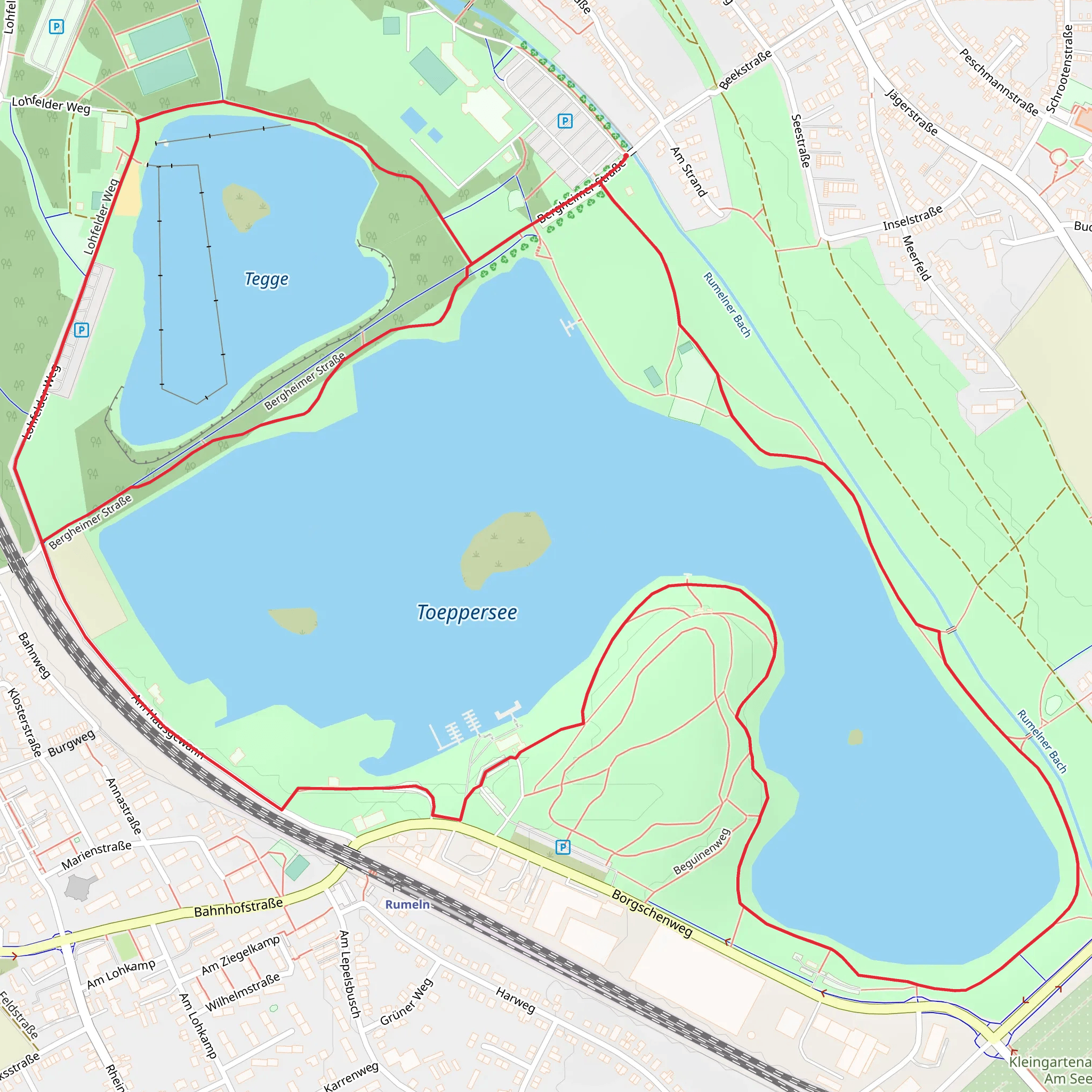 Tegge and Toeppersee Walk mobile static map