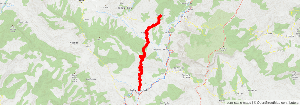 Ballabriga - La Pobla de Roda PR HU 123 stage 2 Map