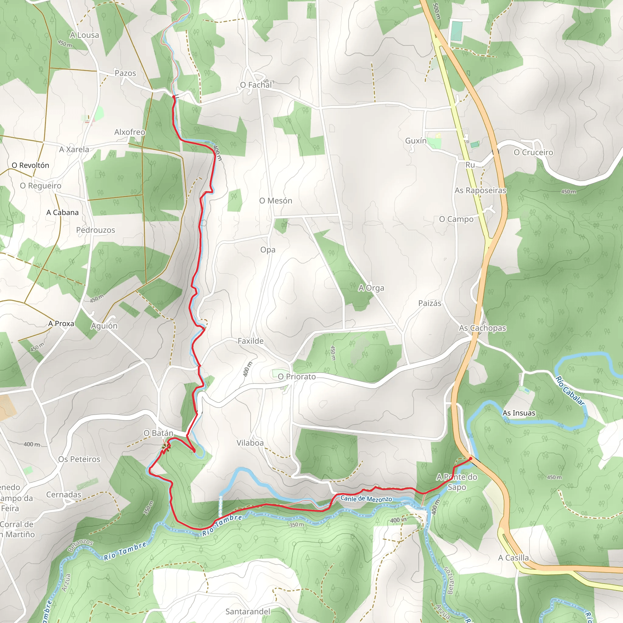 Ruta Dos Muinos Do Rio Das Gandaras PR G 195 mobile static map