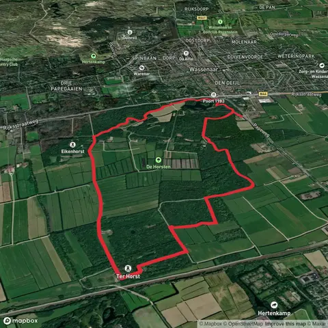 Geel, Marskramerpad and Blauw Loop