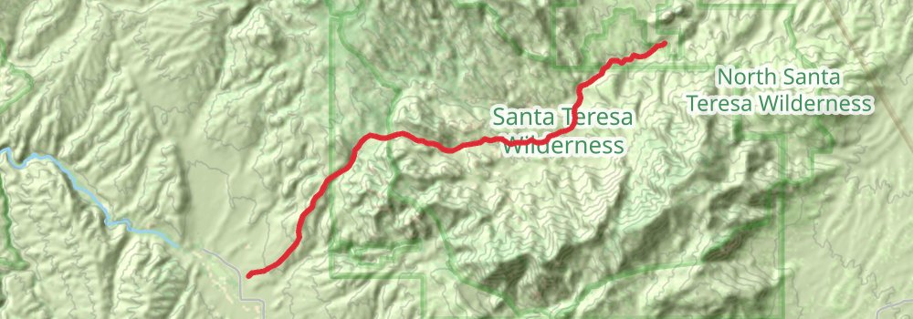 American Perimeter Trail - Southwest Primary stage 34 Map