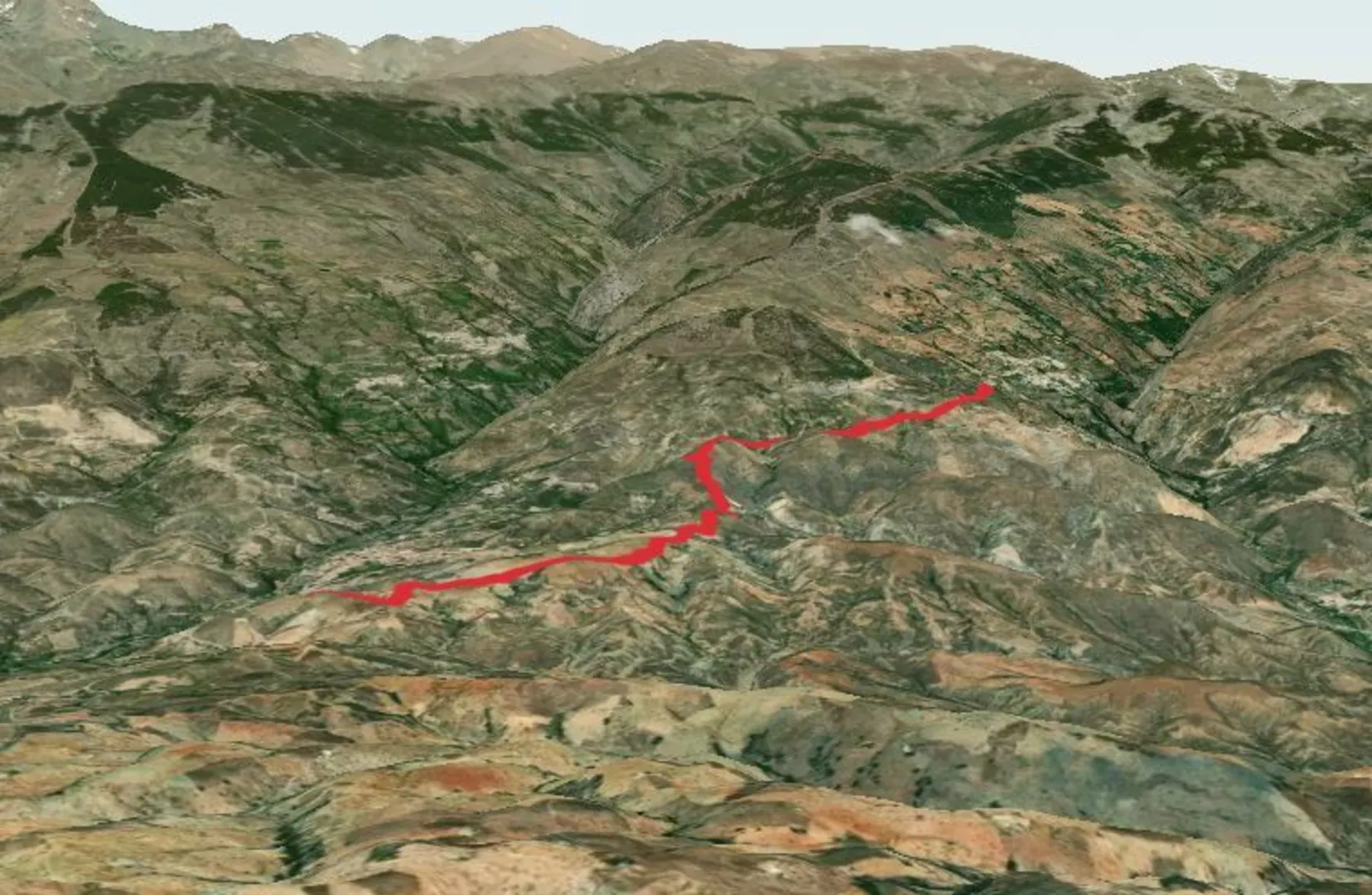 An image depicting the trail Cadiar - Mecina Bombarón and its surrounding area.