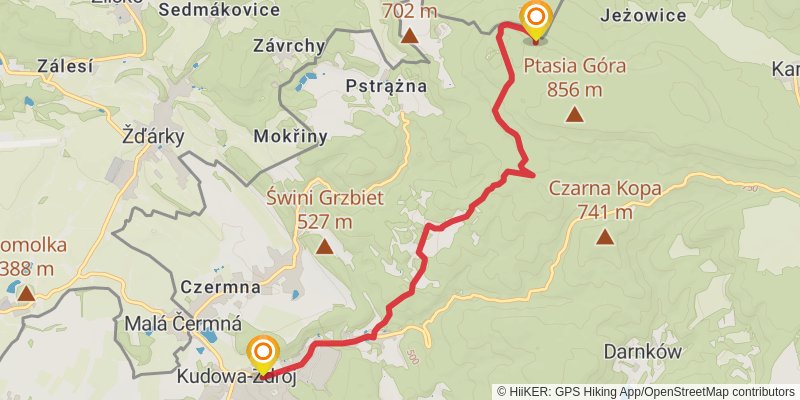 Main Sudety Trail stage 14 Map