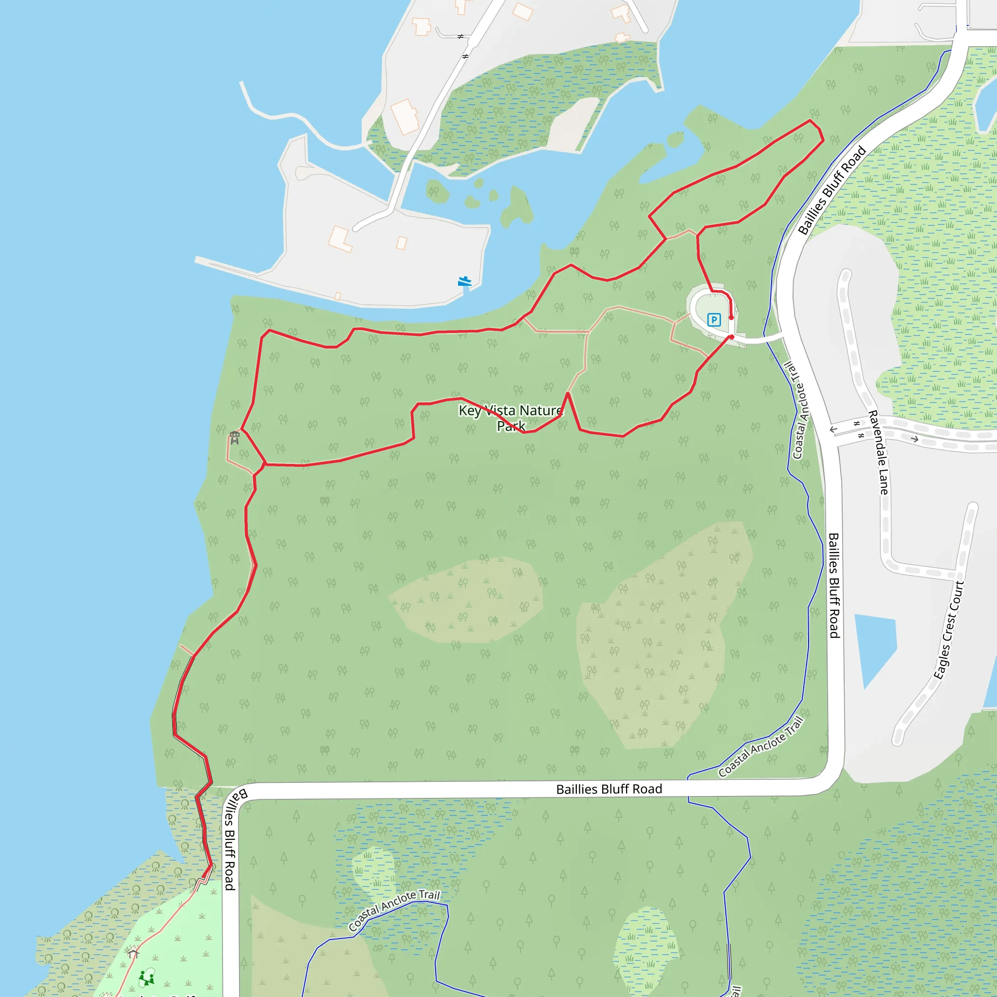 Key Vista Nature Park Loop mobile static map