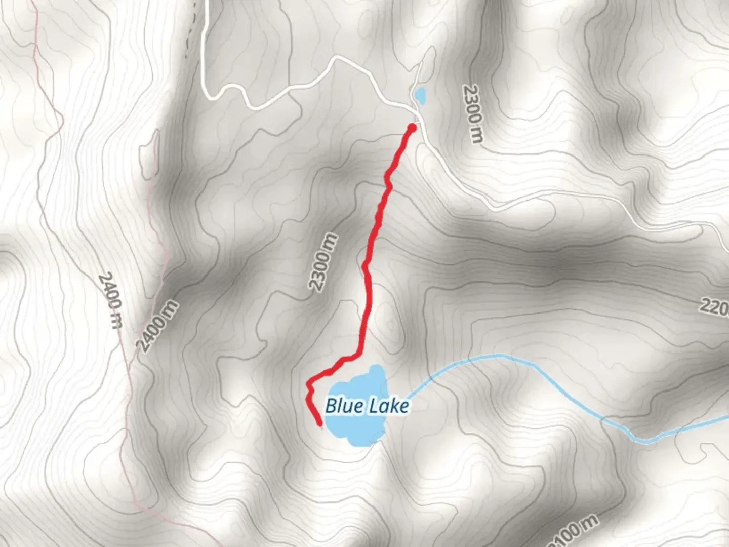 An image depicting the trail Blue Lake Trail and its surrounding area.