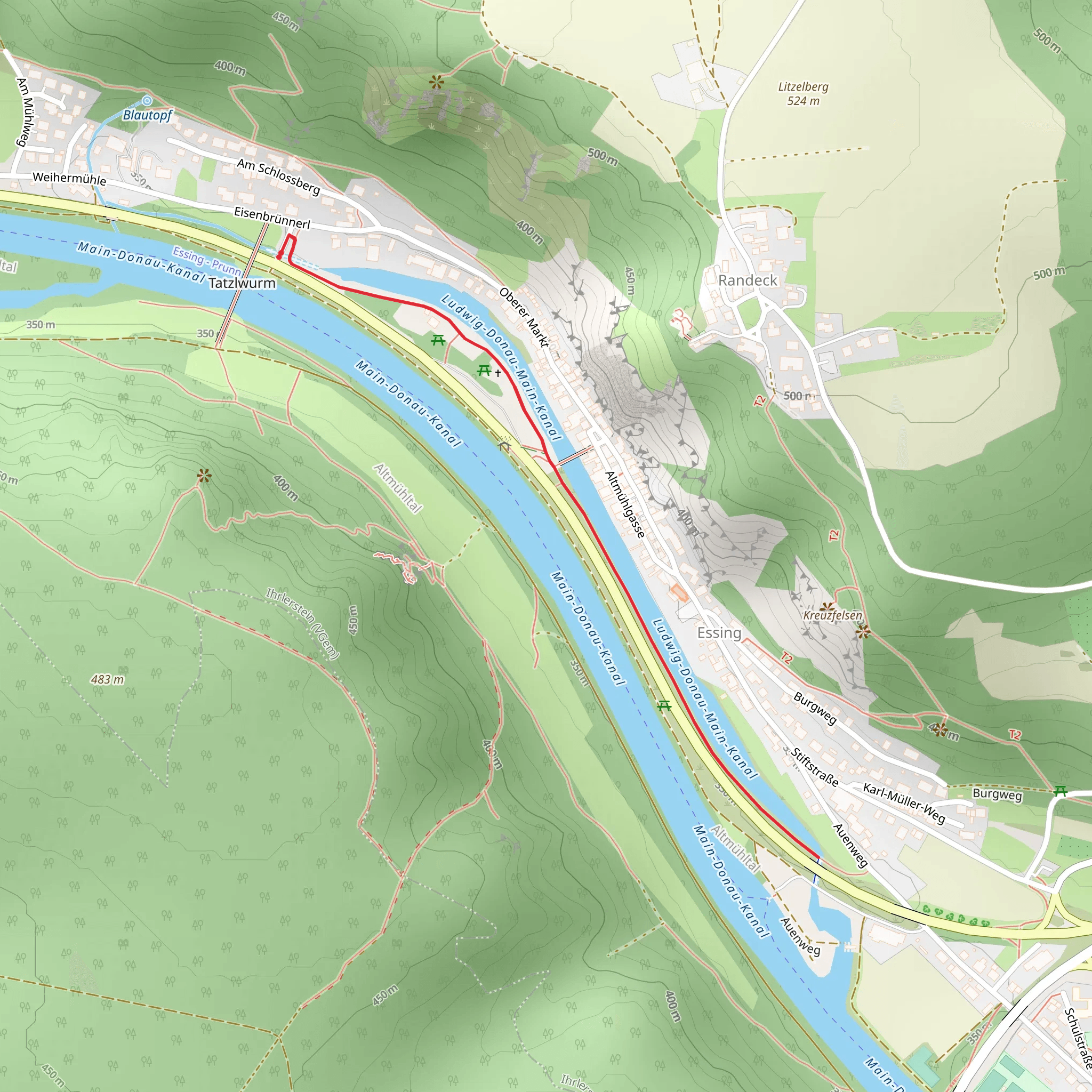 Ludwig-Donau-Main-Kanal Walk mobile static map