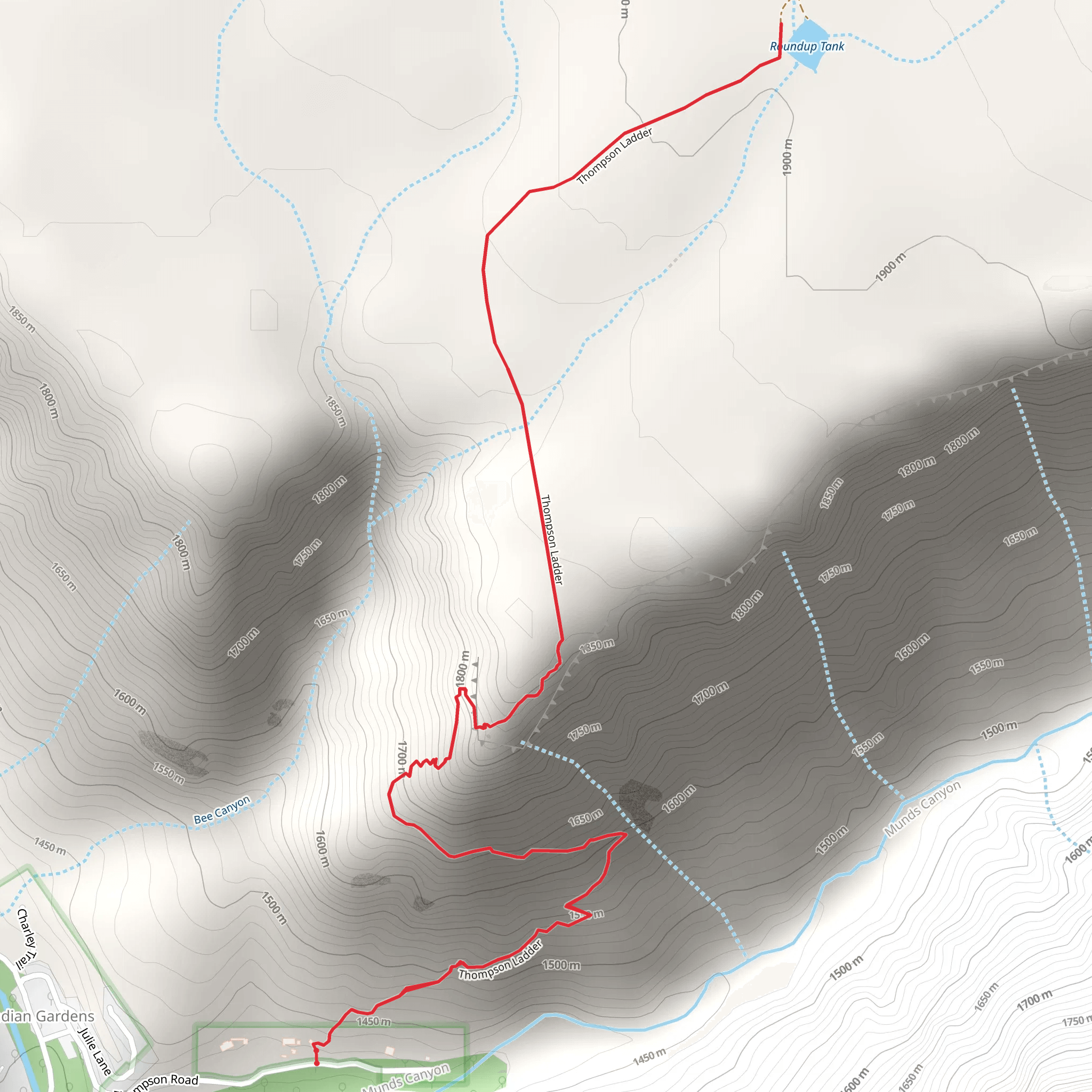 Thompson Ladder Trail mobile static map