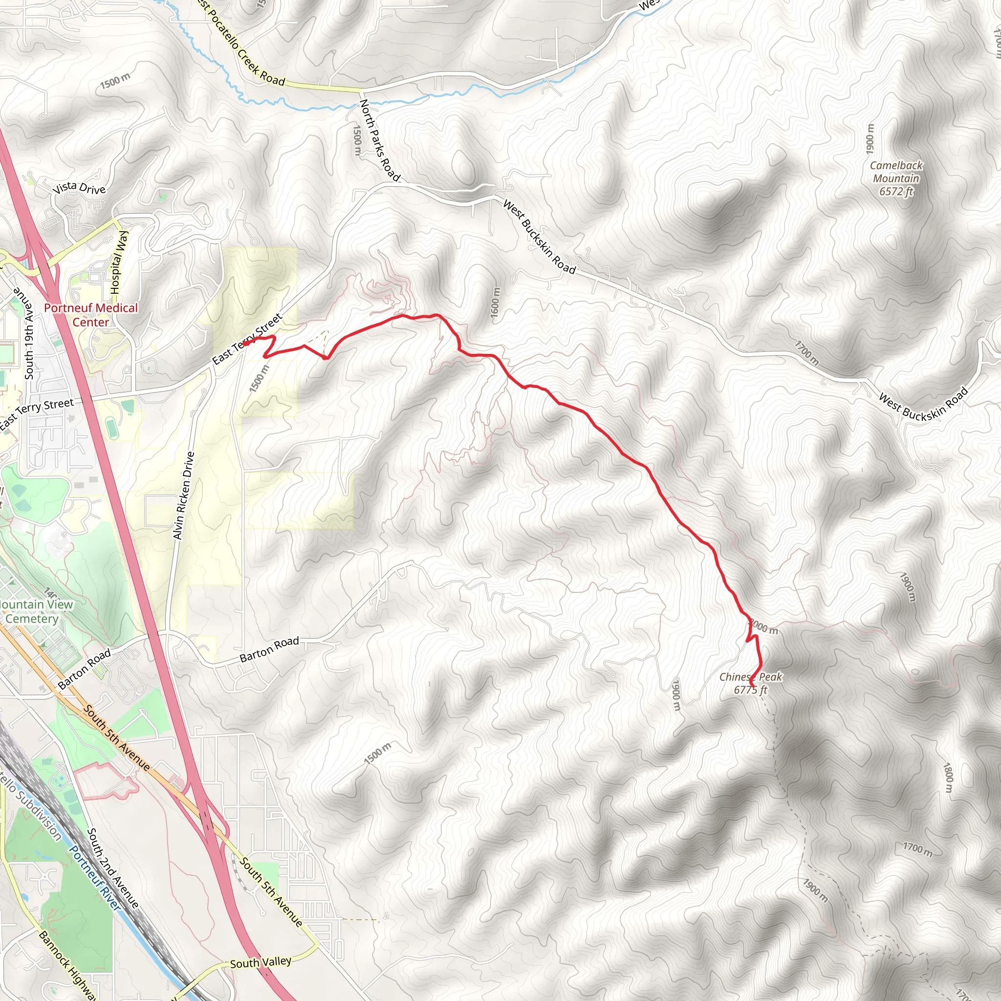 Chinese Peak mobile static map