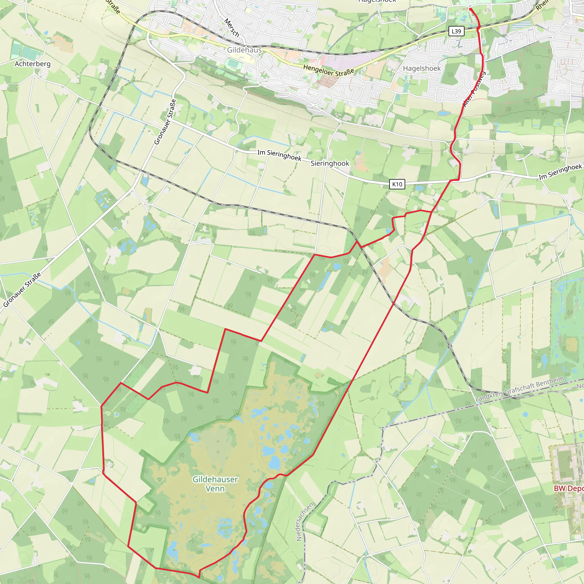 Gildehauser Venn Loop mobile static map