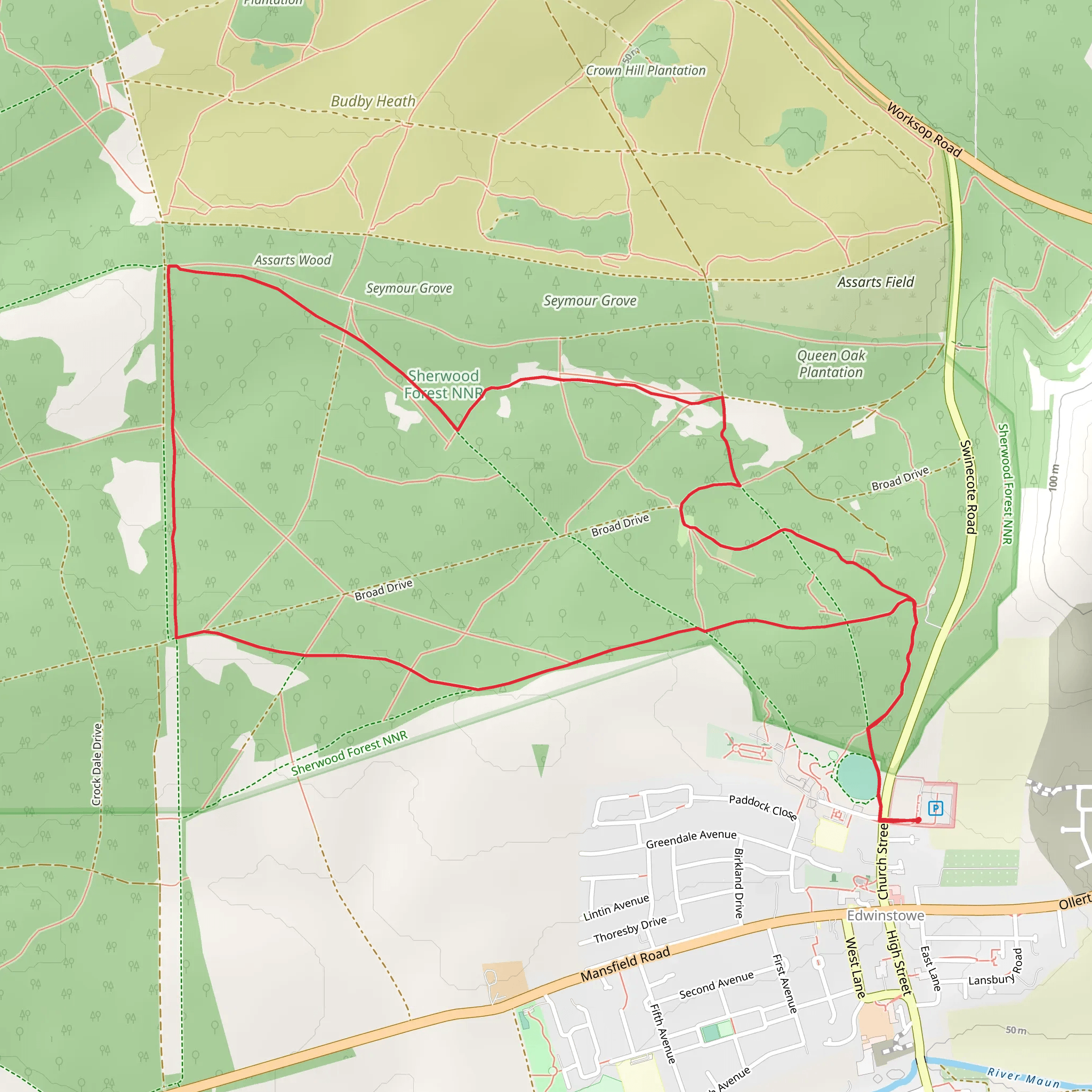 Sherwood National Forest Loop mobile static map
