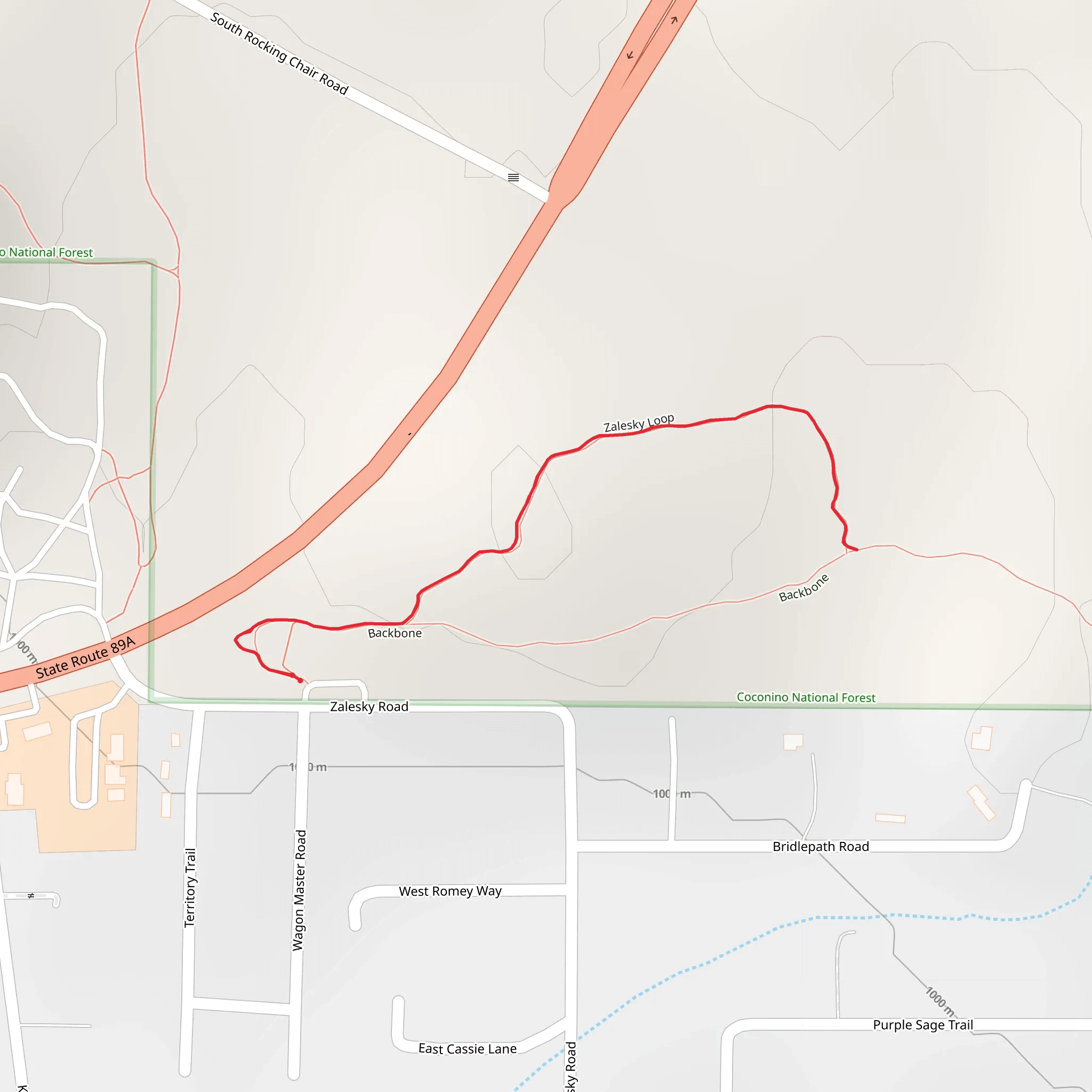 Zalesky Trail mobile static map