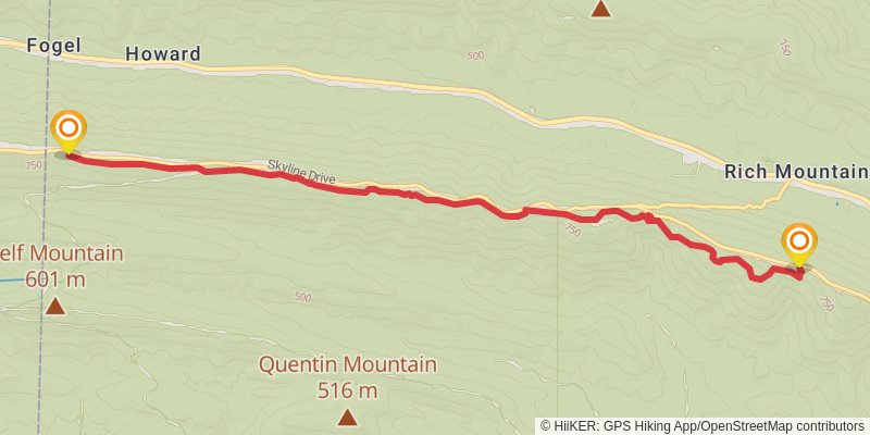 Ouachita National Recreation Trail stage 4 Map