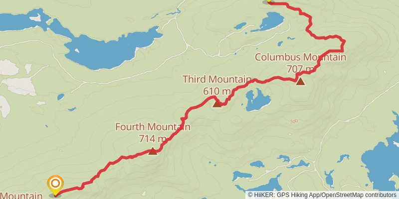 Appalachian Trail stage 205 Map