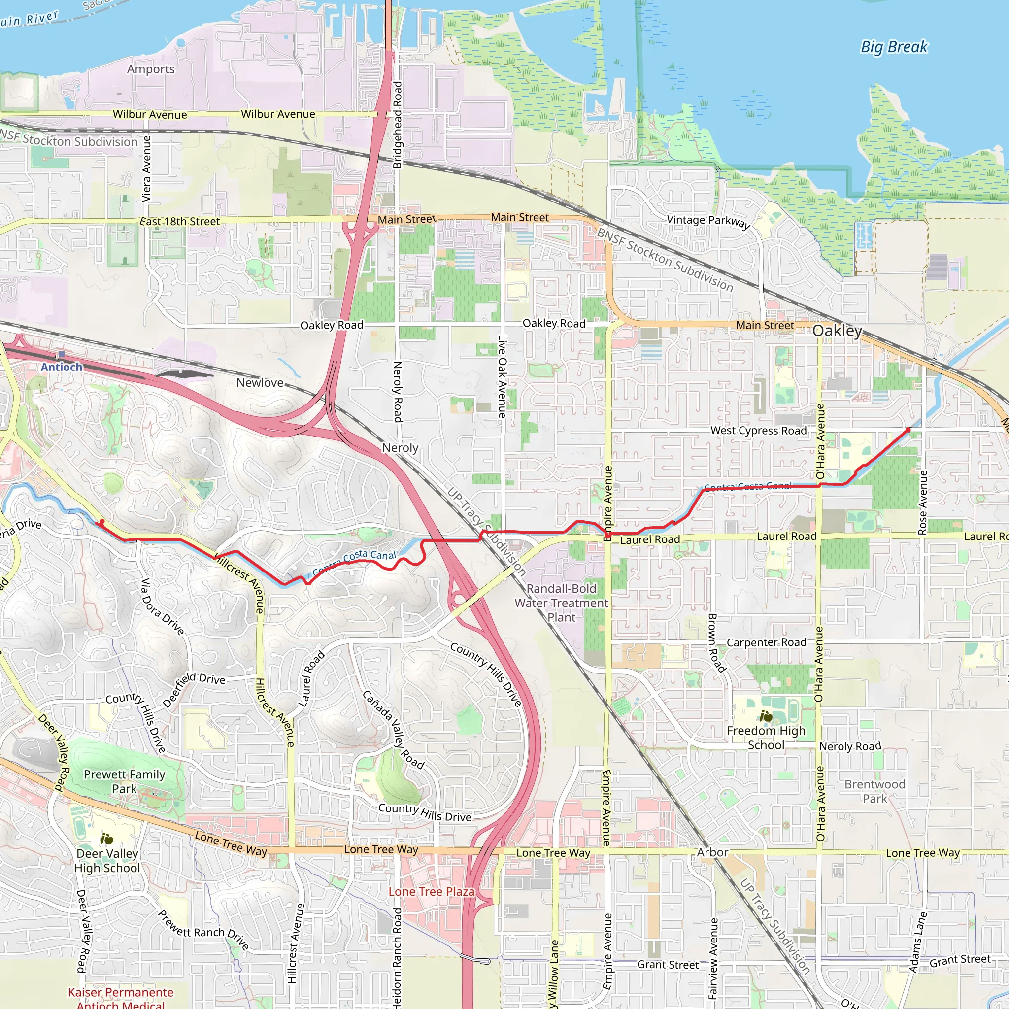 Delta De Anza Regional Trail from West Cypress Road mobile static map