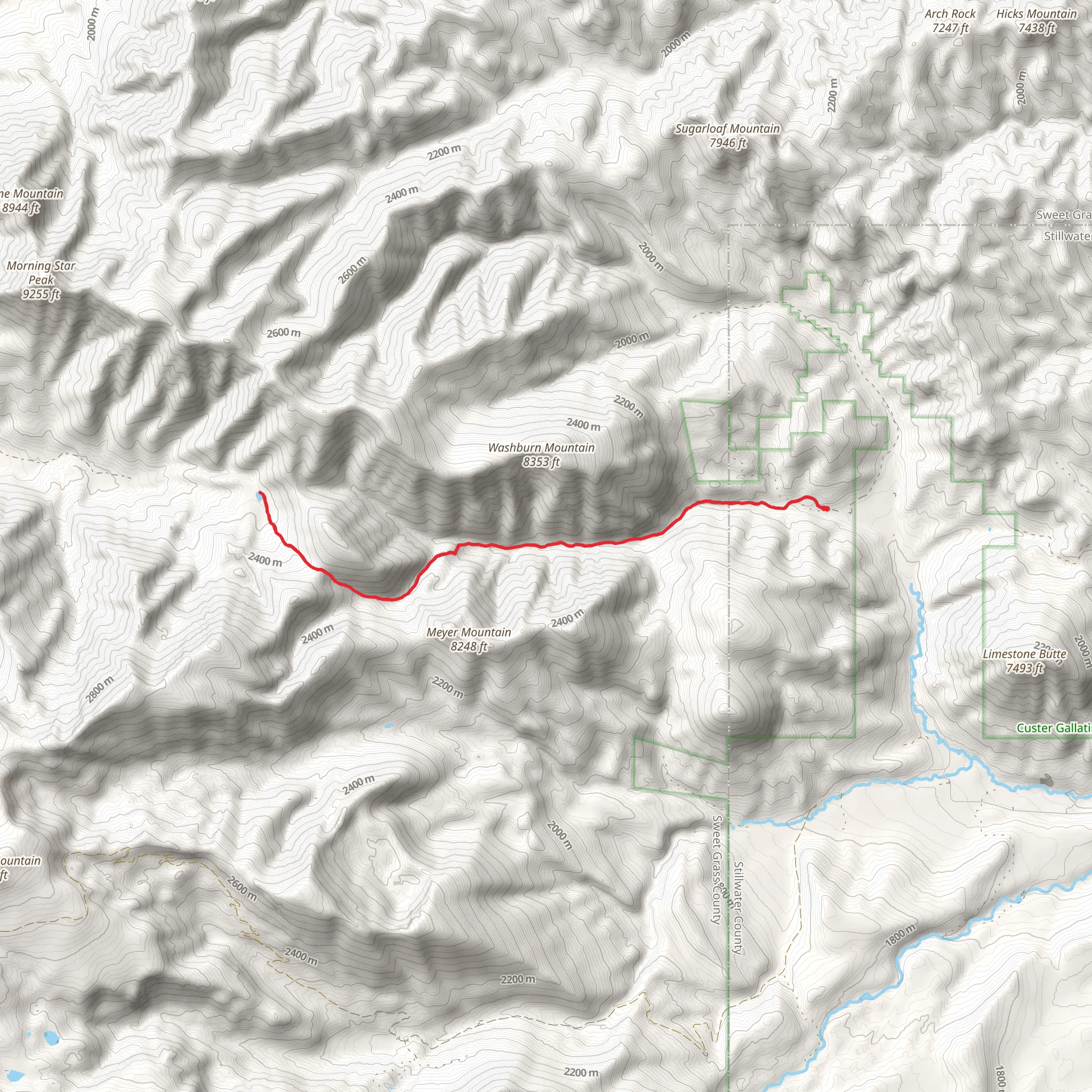 Meyers Creek Trail mobile static map