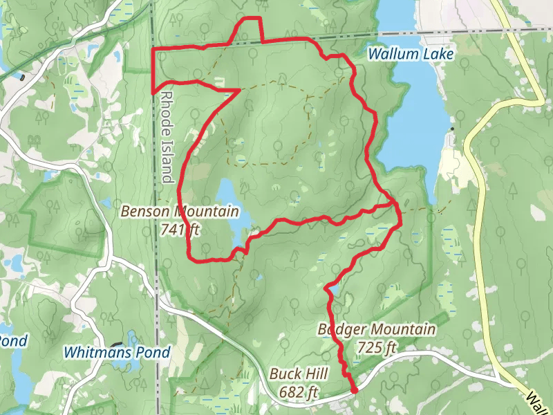 Buck Hill Pond and Midstate Trail Loop