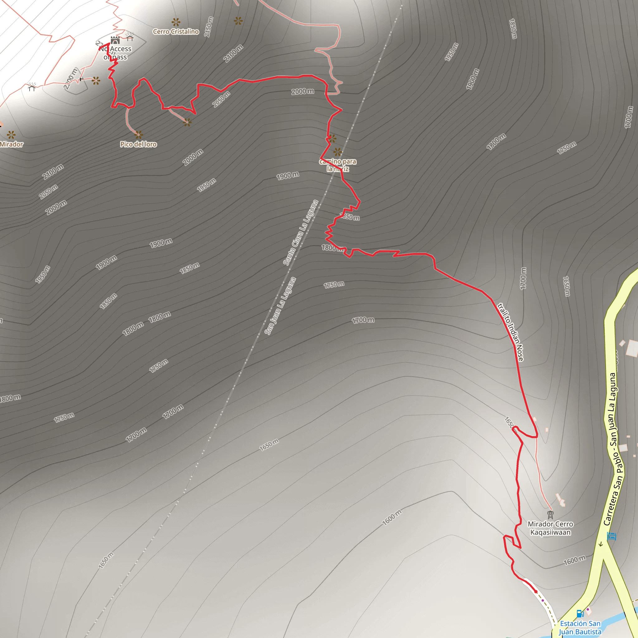 Carretera San Pablo - San Juan La Laguna - Mar 23 mobile static map