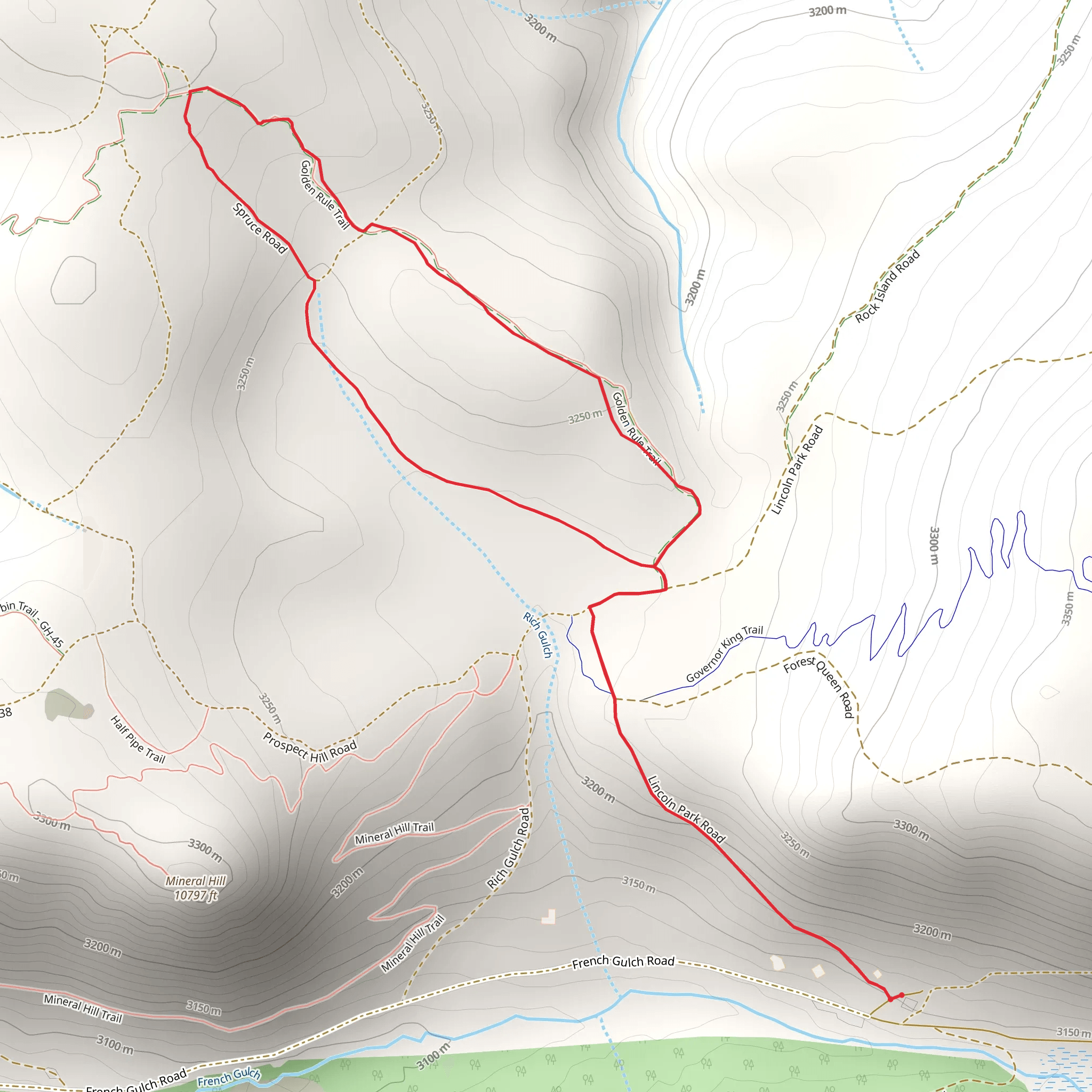 Golden Rule Loop Trail mobile static map