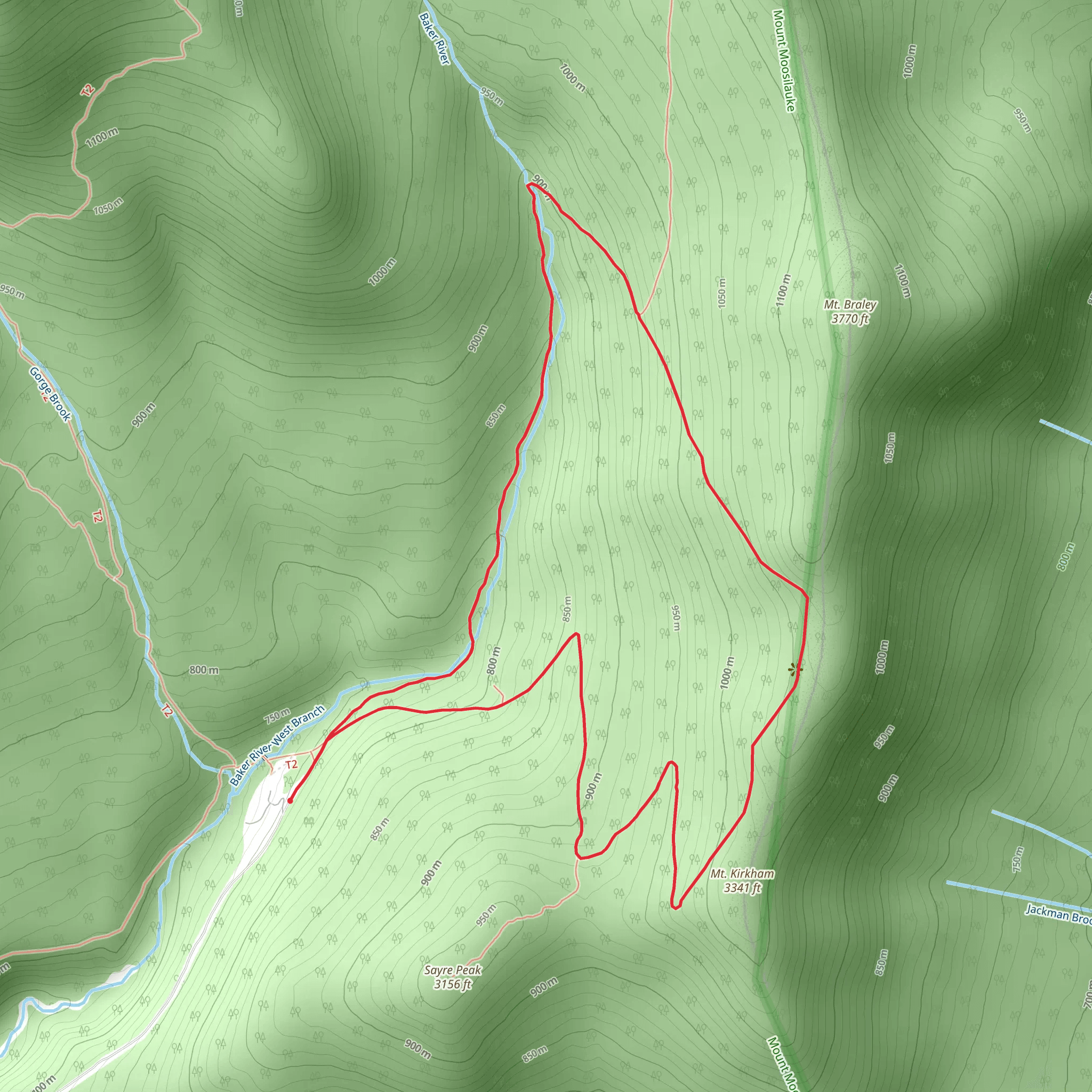 Mt Kirkham Loop Trail mobile static map