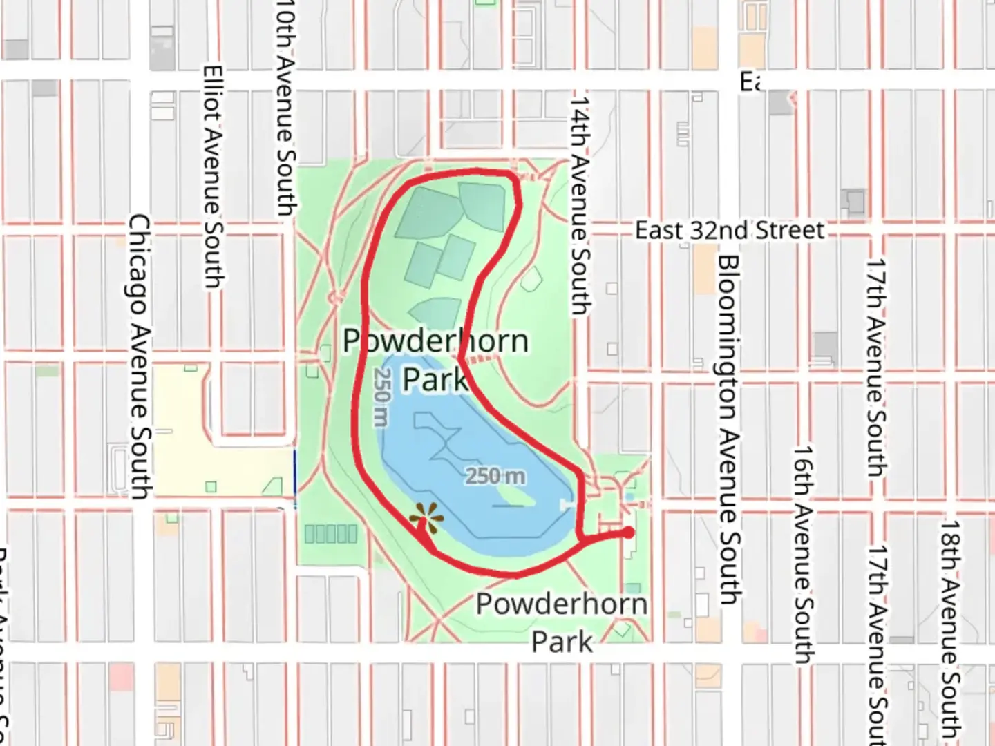 An image depicting the trail Powderhorn Lake Loop and its surrounding area.