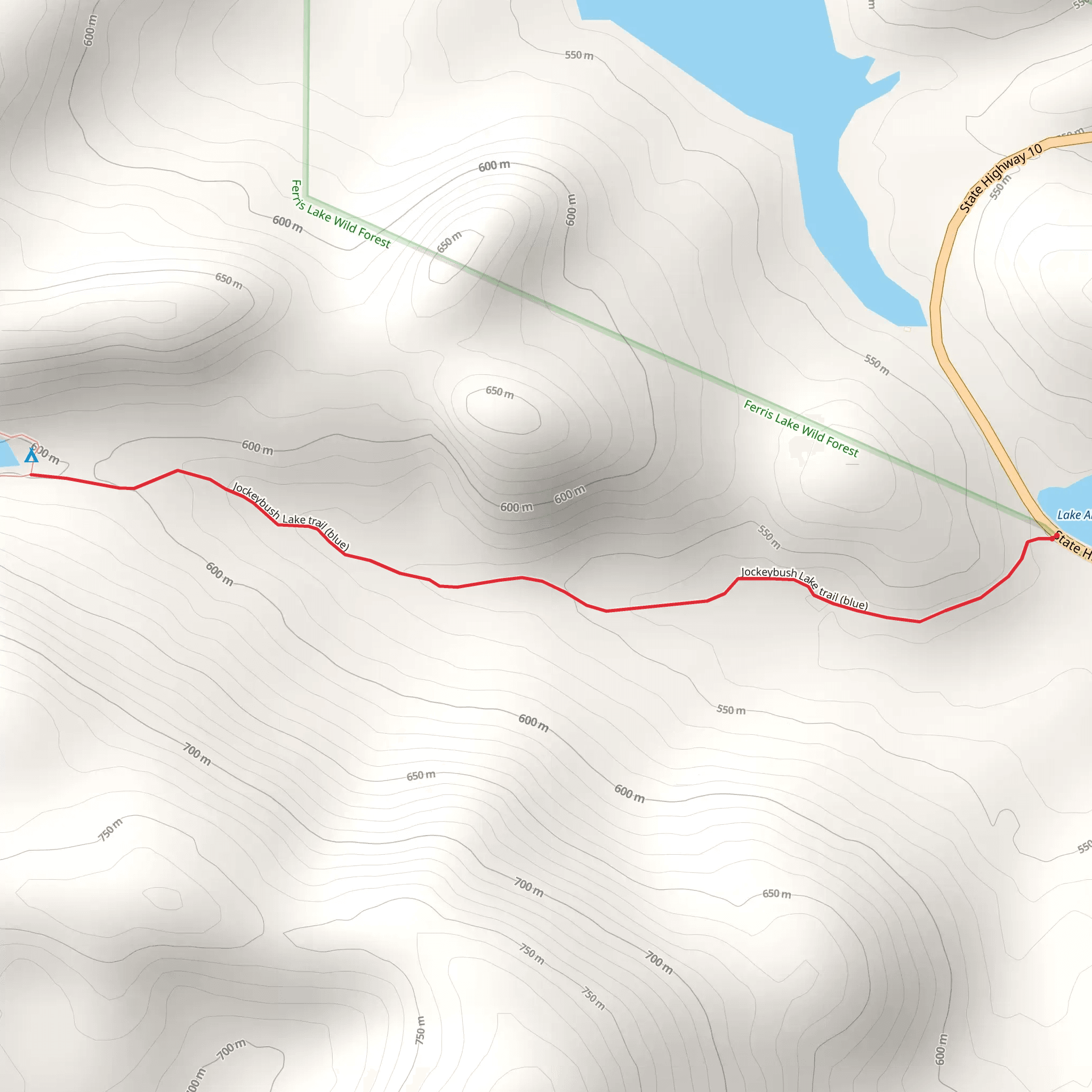 Jockeybush Lake Trail mobile static map