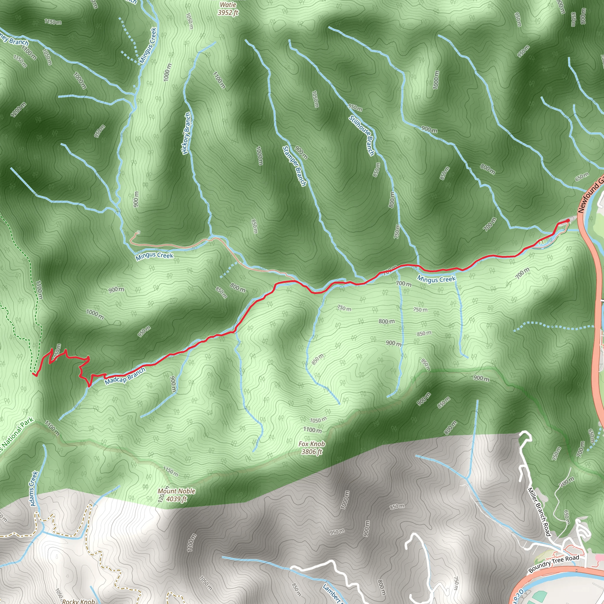 Mingus Creek Short Trail mobile static map