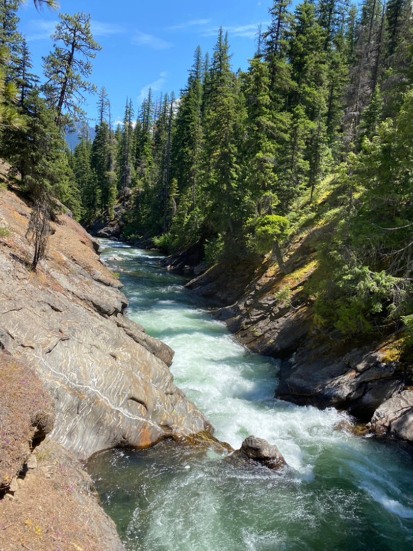An image depicting the trail Icicle Gorge Upper Loop Tie Trail and its surrounding area.