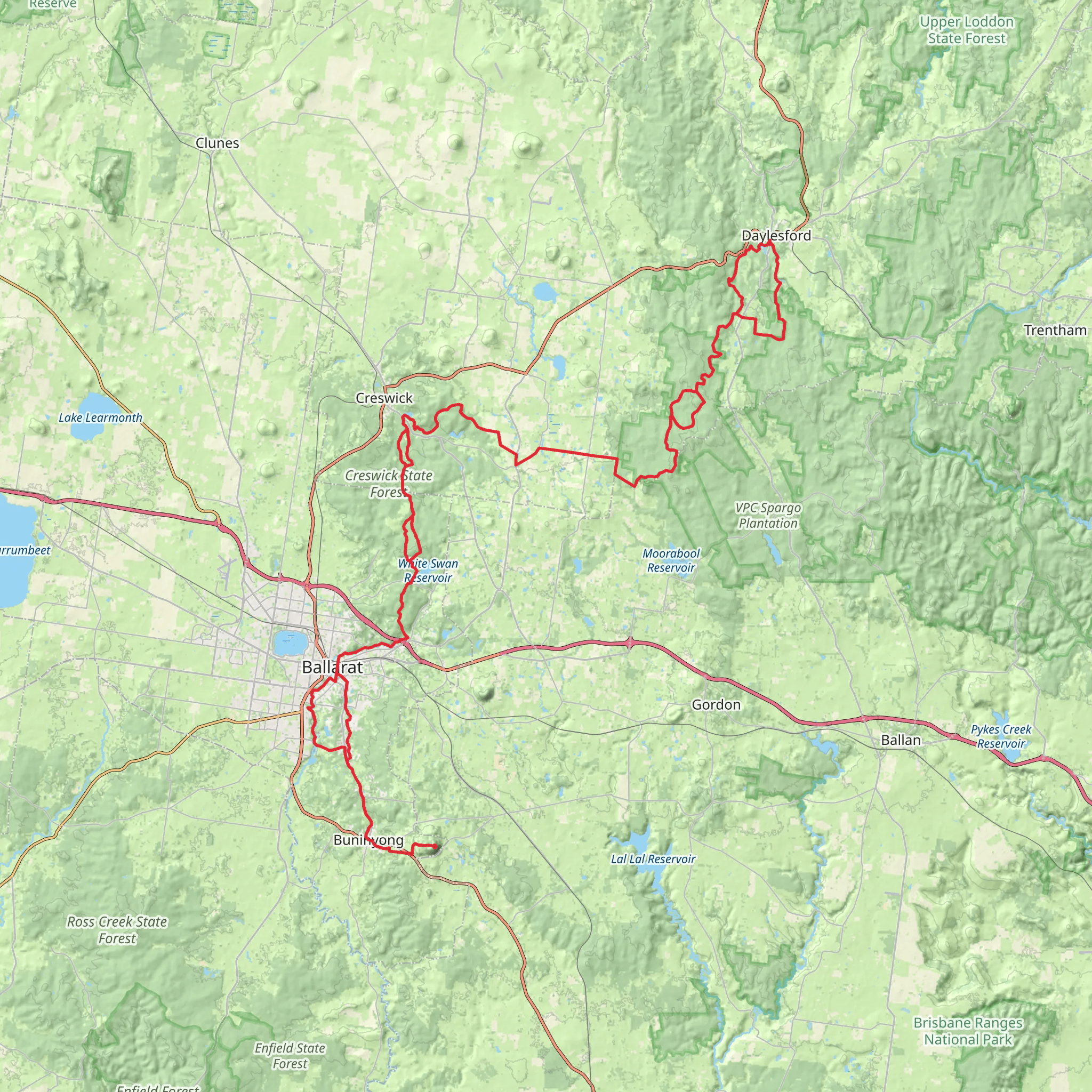 The Wallaby Track mobile static map